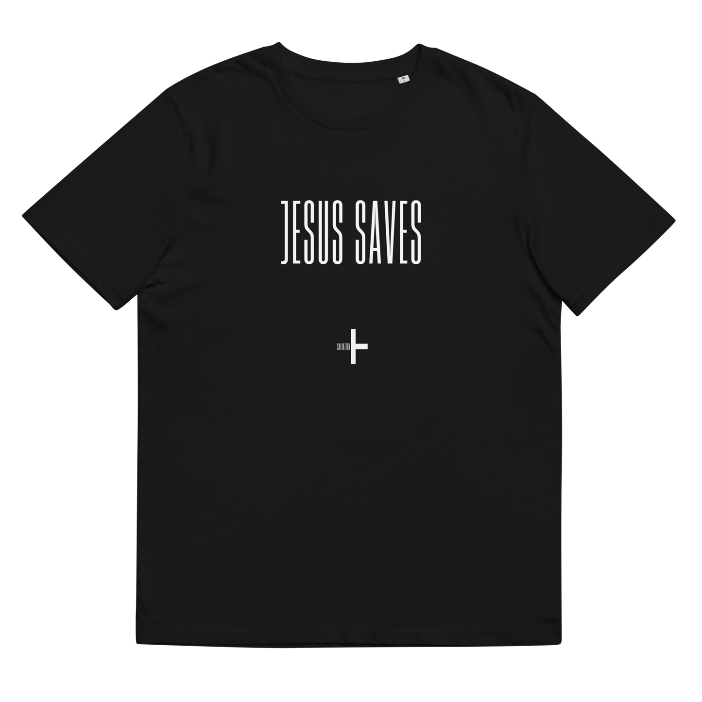 "Jesus Saves" Men's Organic Ribbed Neck T-Shirt