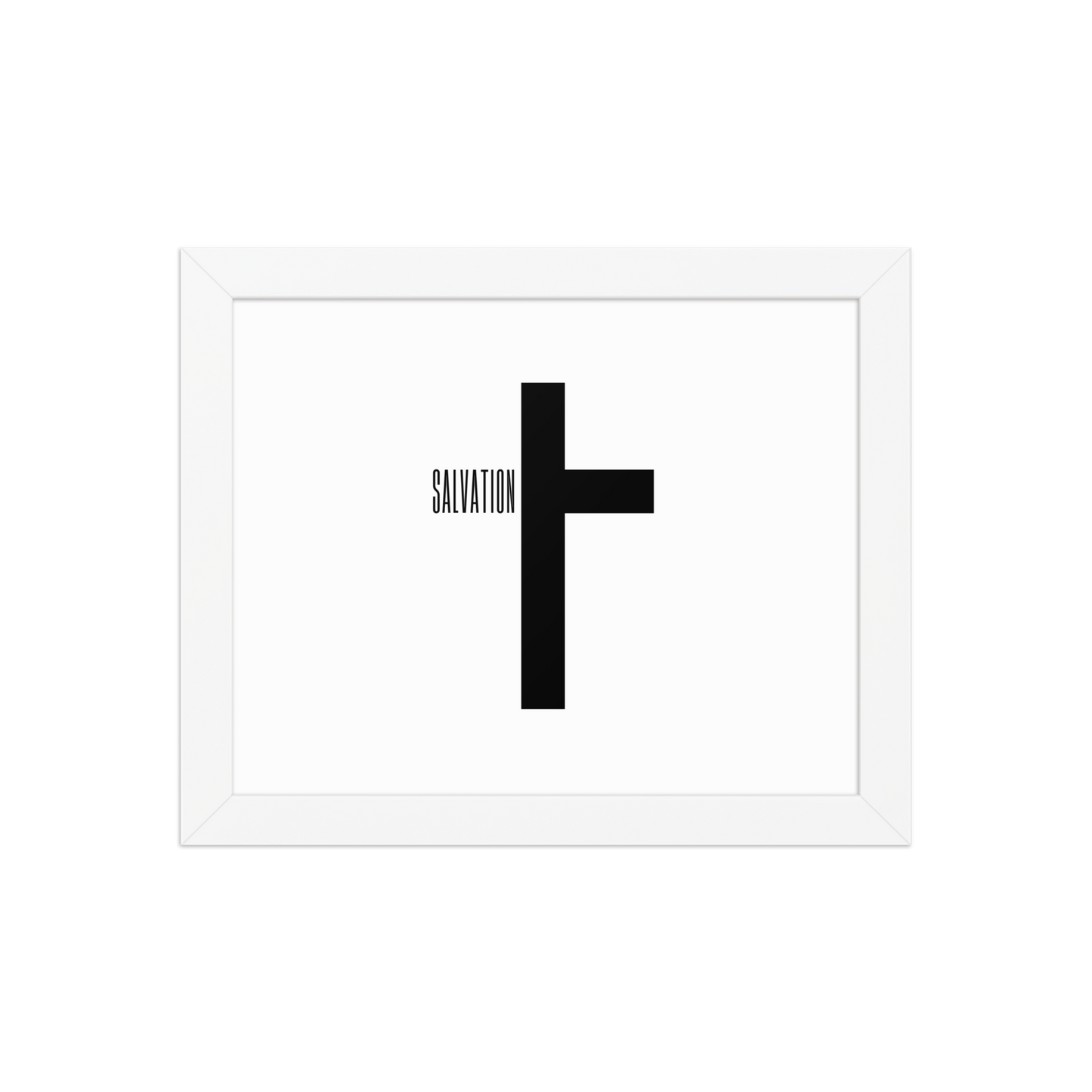 "Salvation Made Cross" Enhanced Matte Paper Framed Poster 8X10"