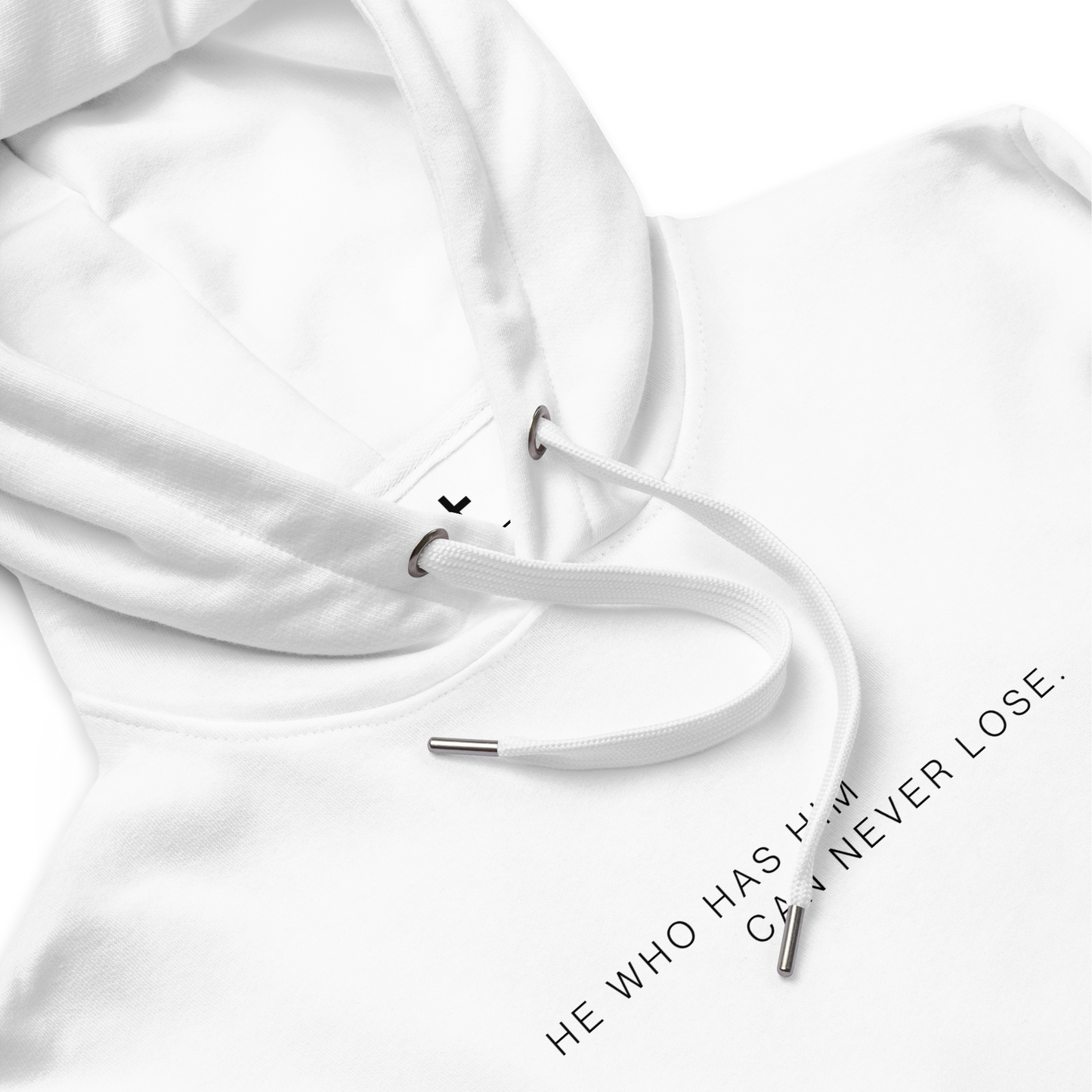 "He Who Has Him, Can Never Lose" Men's Premium Eco Hoodie